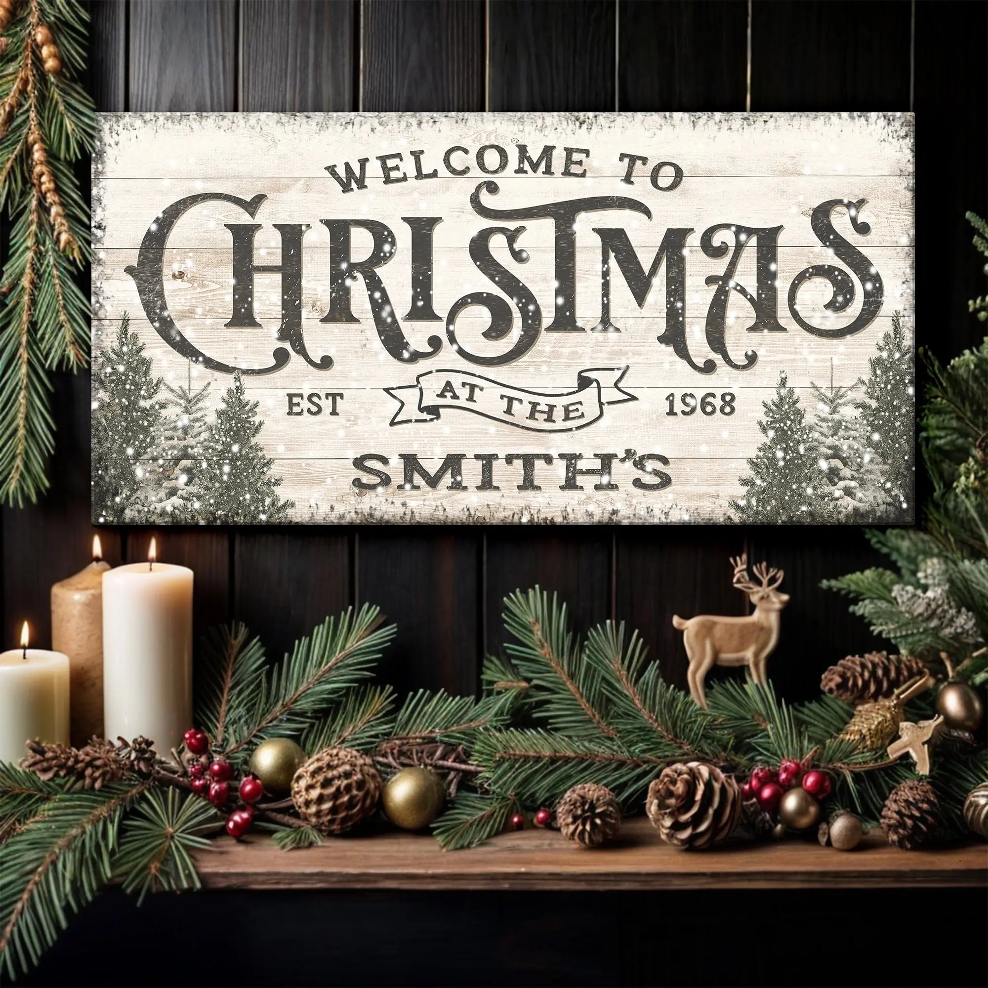 PAS-3273-Mockup1 Family Welcome To Christmas Sign III suitedtosucceed